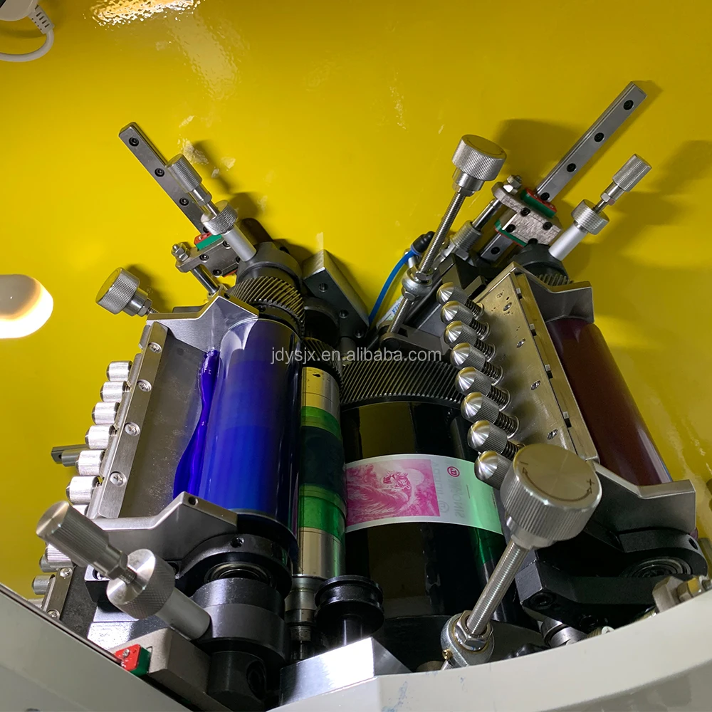 JR-1221Jingda 2+1 Colors Satin Ribbon Flexo Fabric Label Printing Machine Flexographic Printer For Nylon Taffeta Cotton Tape