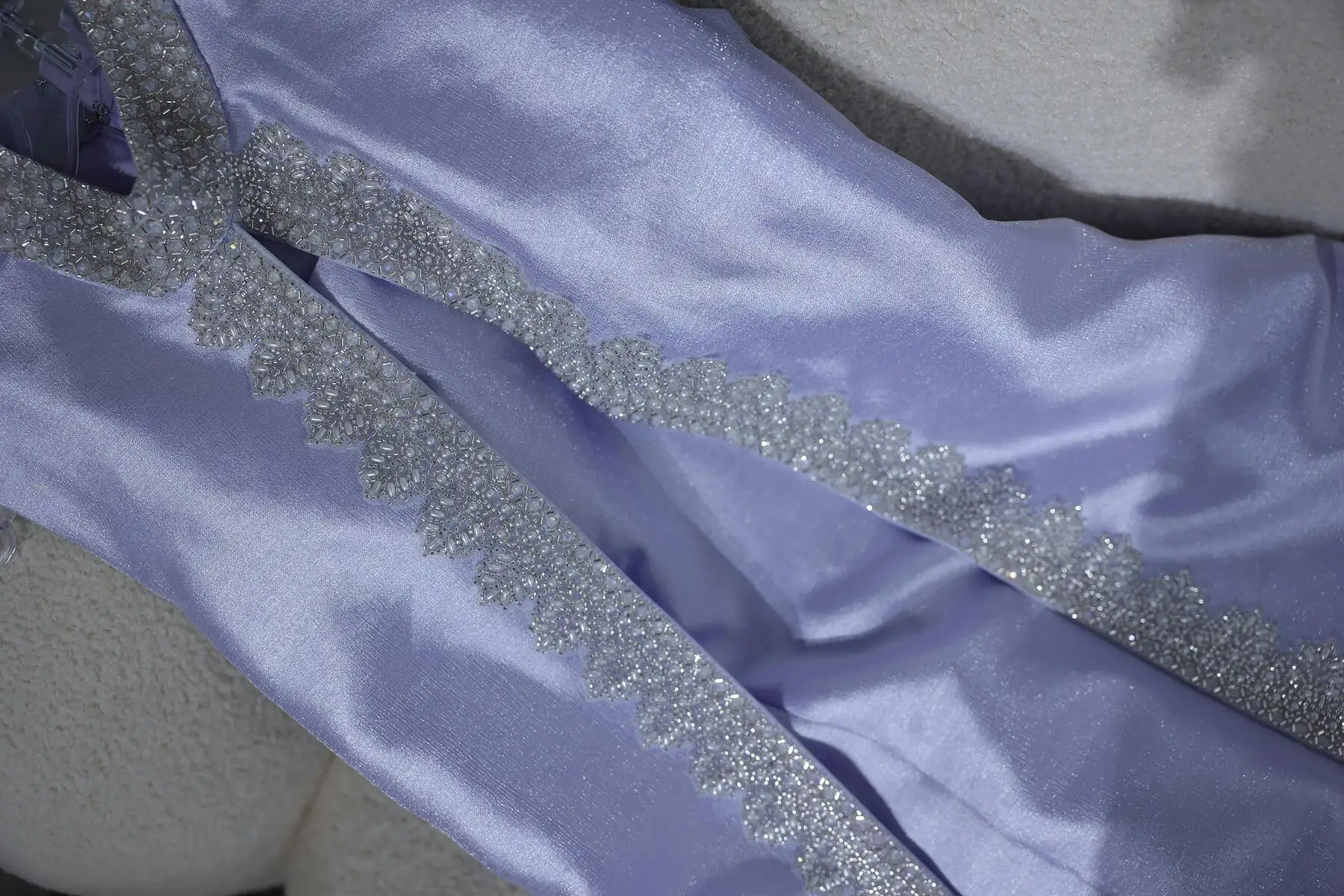 Ruolai  ASA-SS96  Elegant Arabic Lillac Evening Dresses with Detachable Cape Luxury Rhinestone Dubai  Wedding Party Gowns