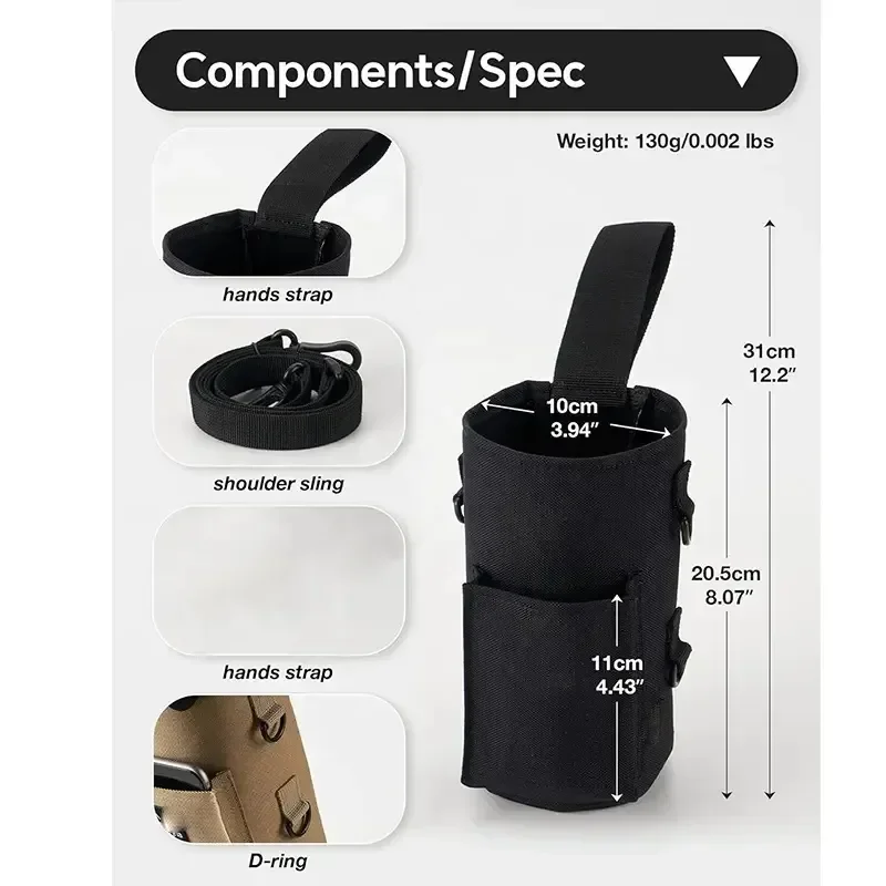 BSCI Certified Customized Adjustable Magnetic Gym Water Bottle Holder Bag Fashion Bottle Sleeve Bag Sports Water Bottle Bag