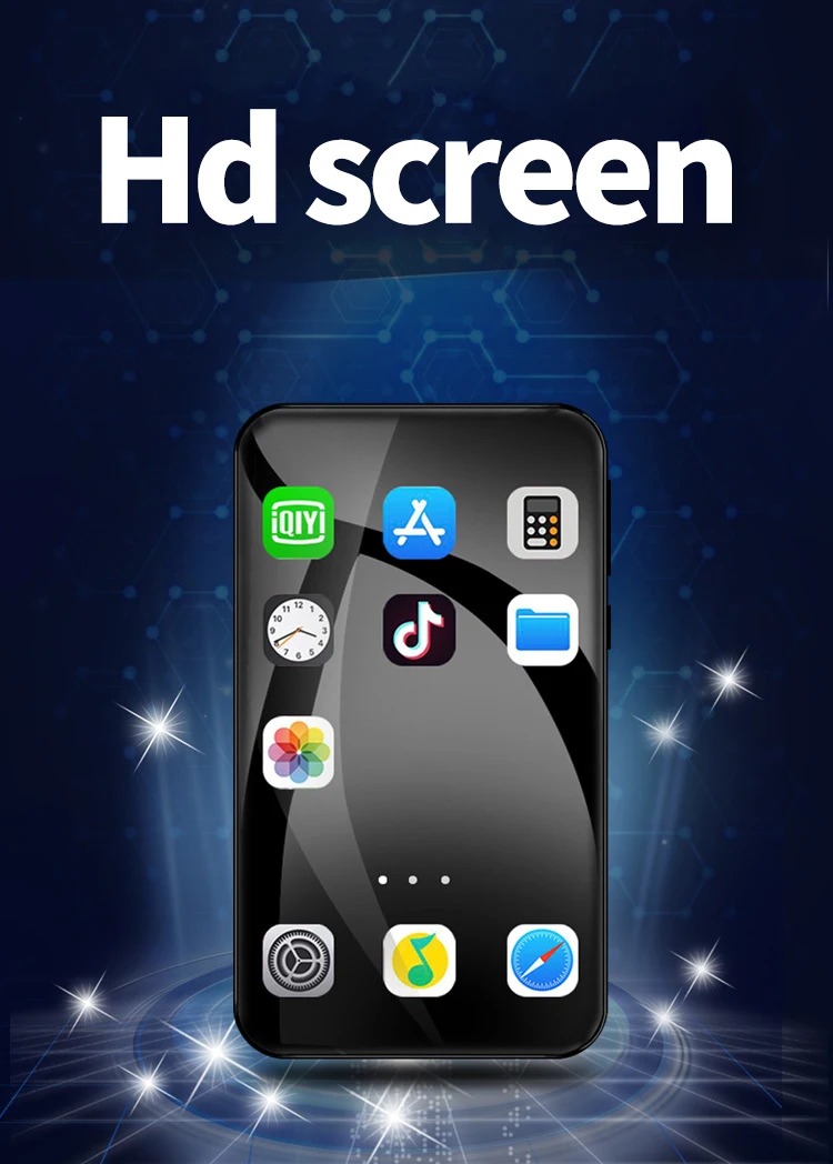 311 Wifi Version Large 4 Inch High Sound Quality High Definition Portable Music Video Mp3 Player Support Mp4,wav Black ODM Card