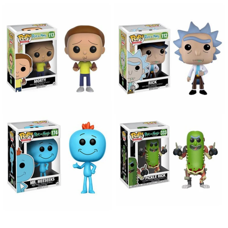 Funko Pop 172 Rick Action Figure 333 Pickle Model Toys