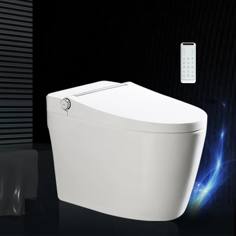 Bathroom ceramic sanitary power supply board auto flush smart toilet for sale