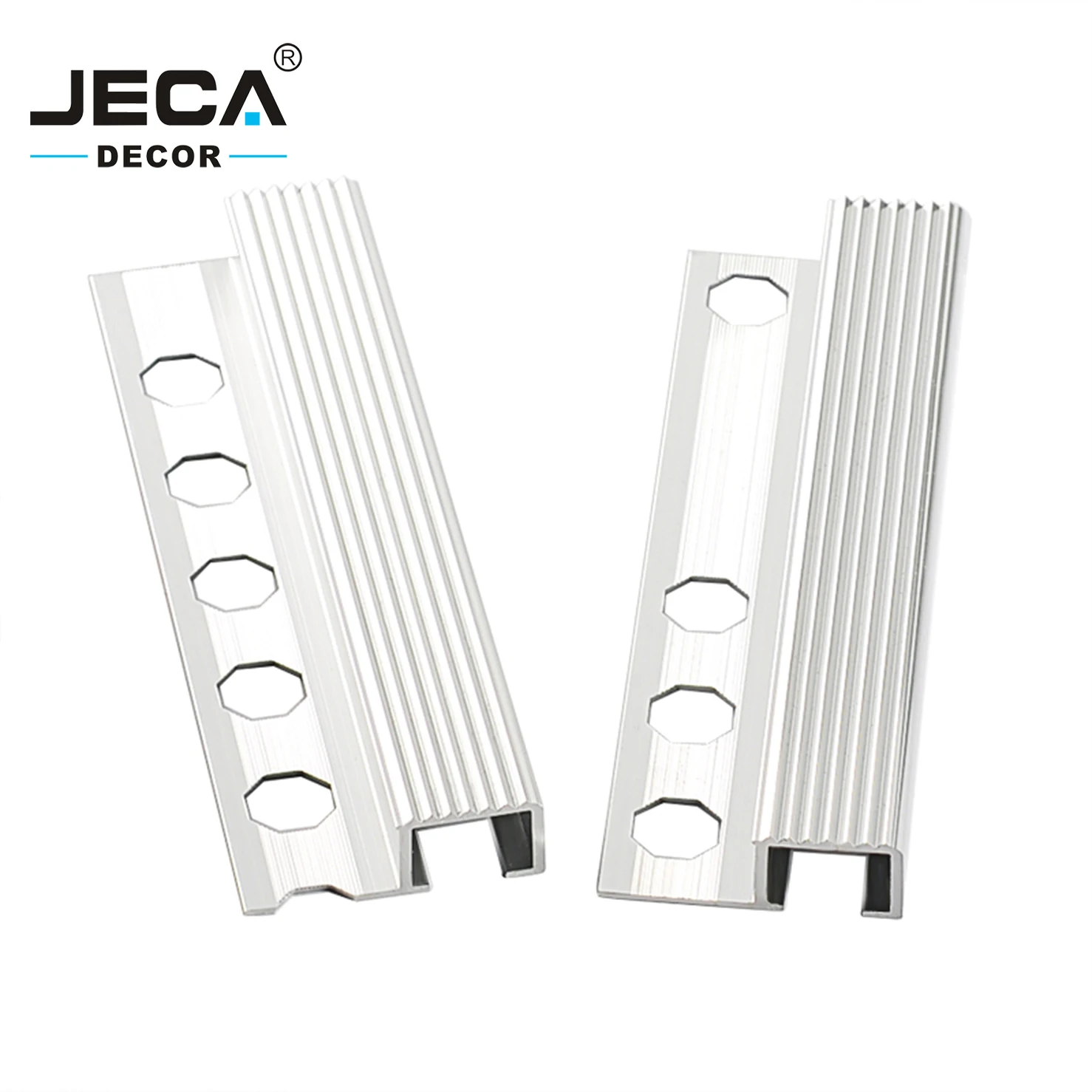 Foshan JECA Aluminium Stair Nosing Strips For Stair Nosing Special Extruded Stair Parts Aluminum Tile Trim