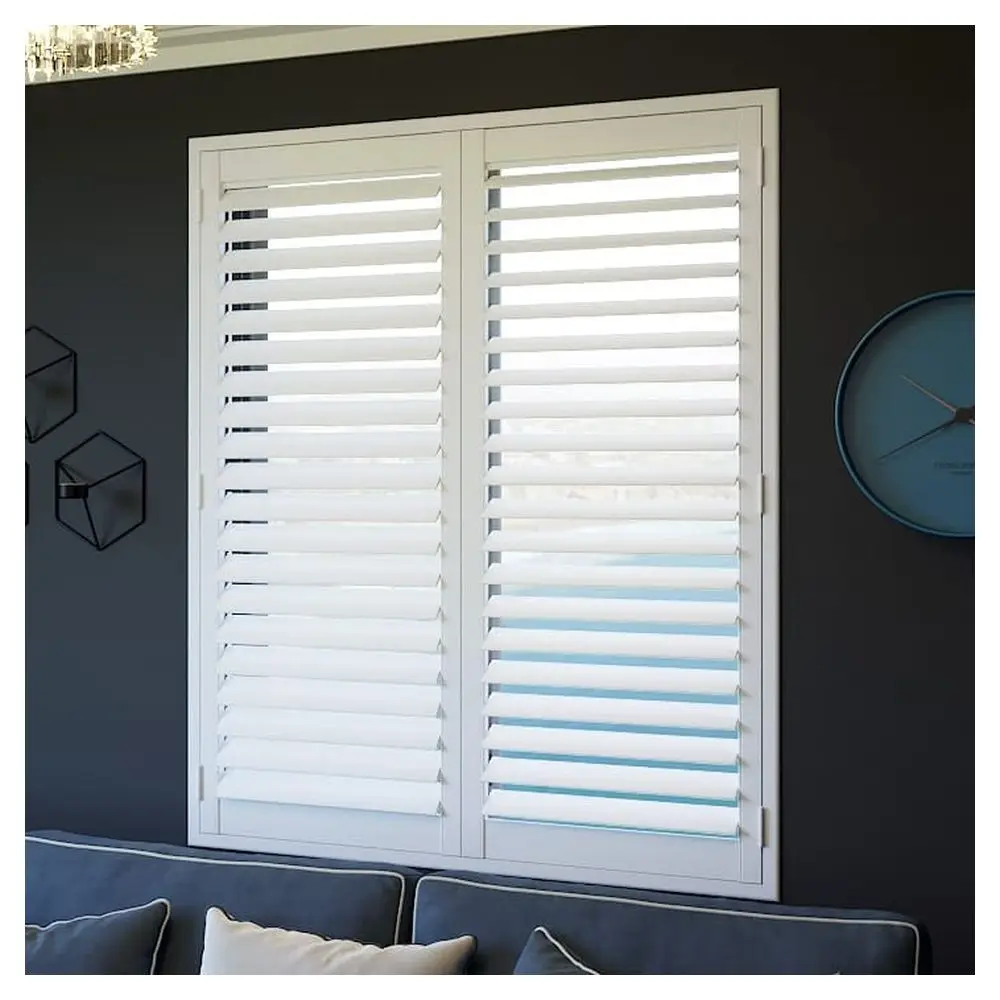 PRIMA Wood Louver Wall Panel Waterproof Louvered Doors Pvc Louvre Panels