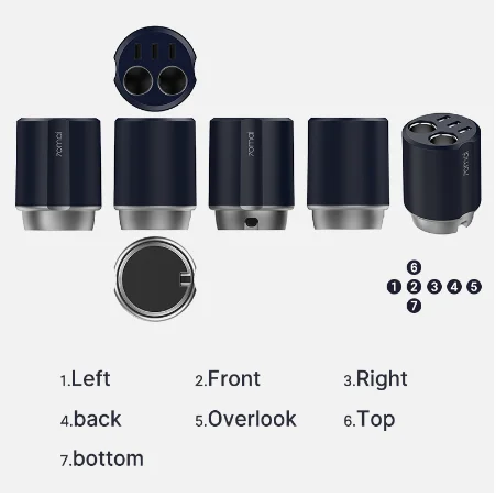 Xiaomi 70mai Pro Car Cigarette Lighter Socket 12-24V Cigarette Socket Lighter Power Adapter USB Mount Charger for car