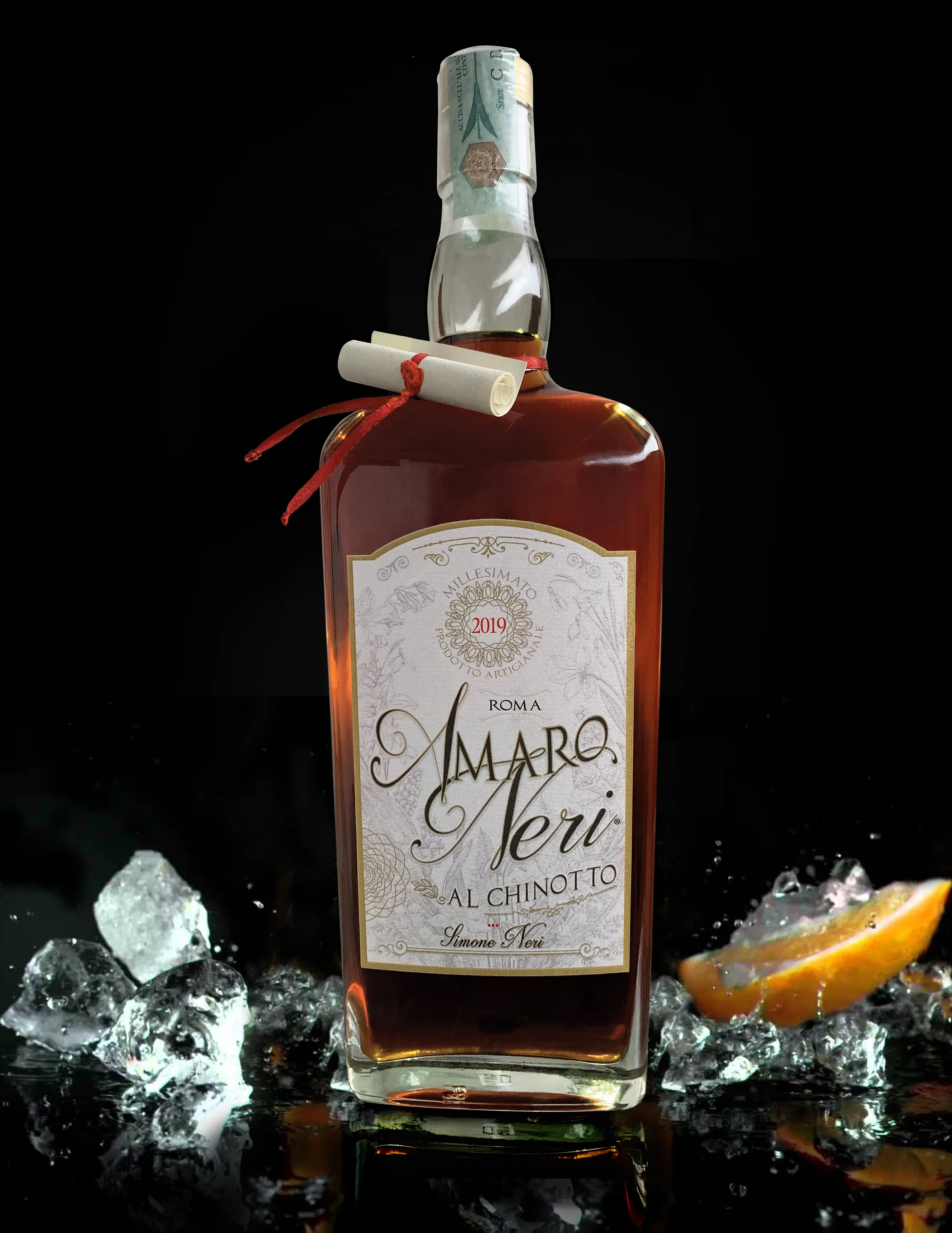 Made in italy liquor store fortemente amaro liqueur spirits glass spirit bottle 700ml alcoholic drink