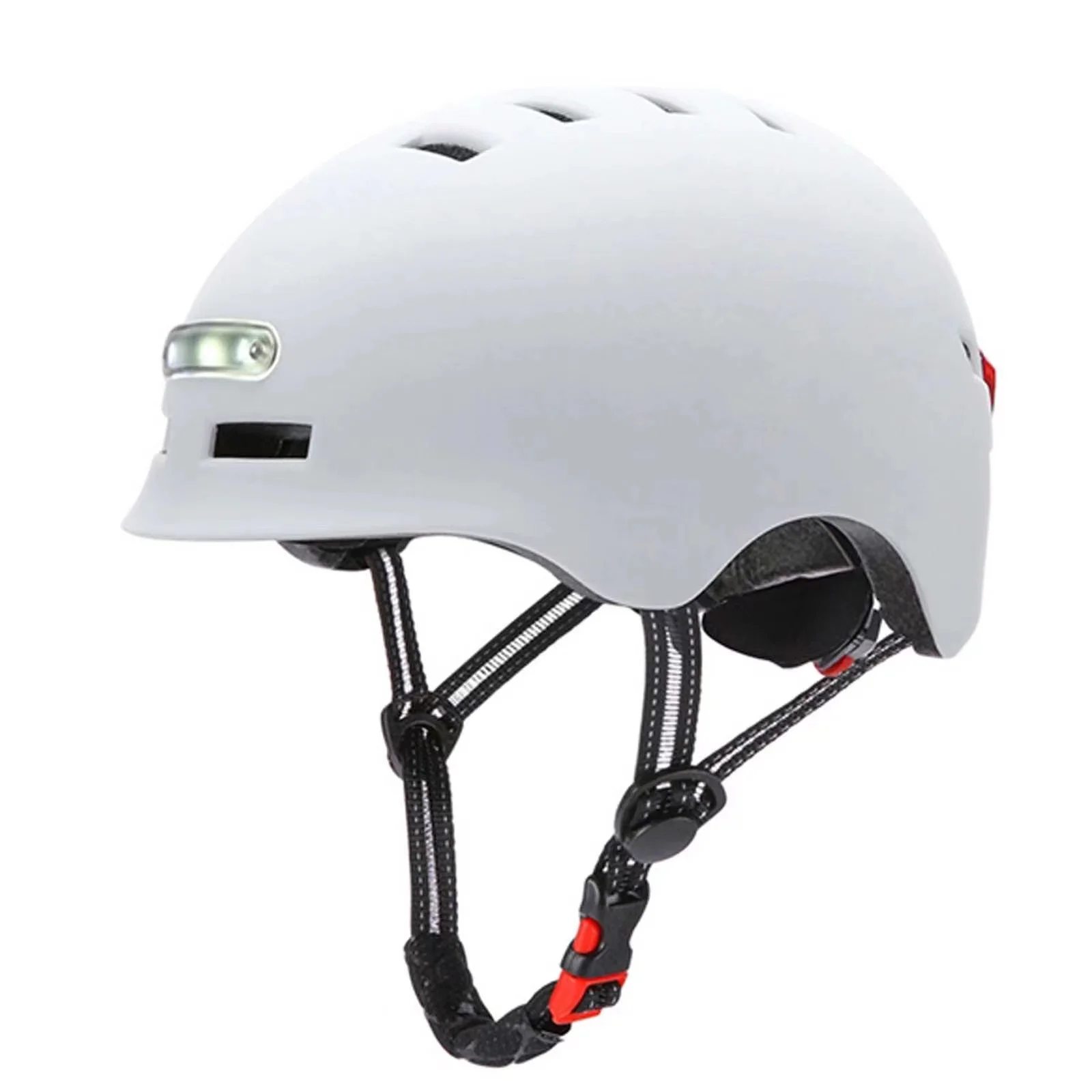 Cycling Helmet E Scooter Safety Helmet Electric Bike Night Ride Helmet with 2 LED Warning Lights