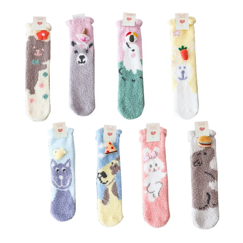 Quentin Wholesale Dropshipping Winter Thick Warm Socks Christmas Thermal Slipper Socks For Women (1600389000855)
