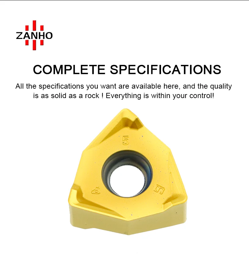ZANHO XNEX080608-ML Carbide indexable inserts with double sides and 6 cutting edges suitable for 90deg cutter MEE190