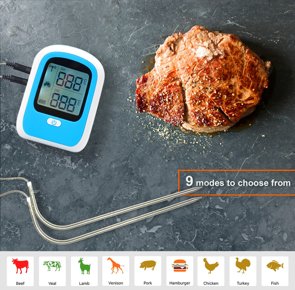 
instant read lcd digital milk candy kitchen cooking food meat grill smoker food probe thermometer 