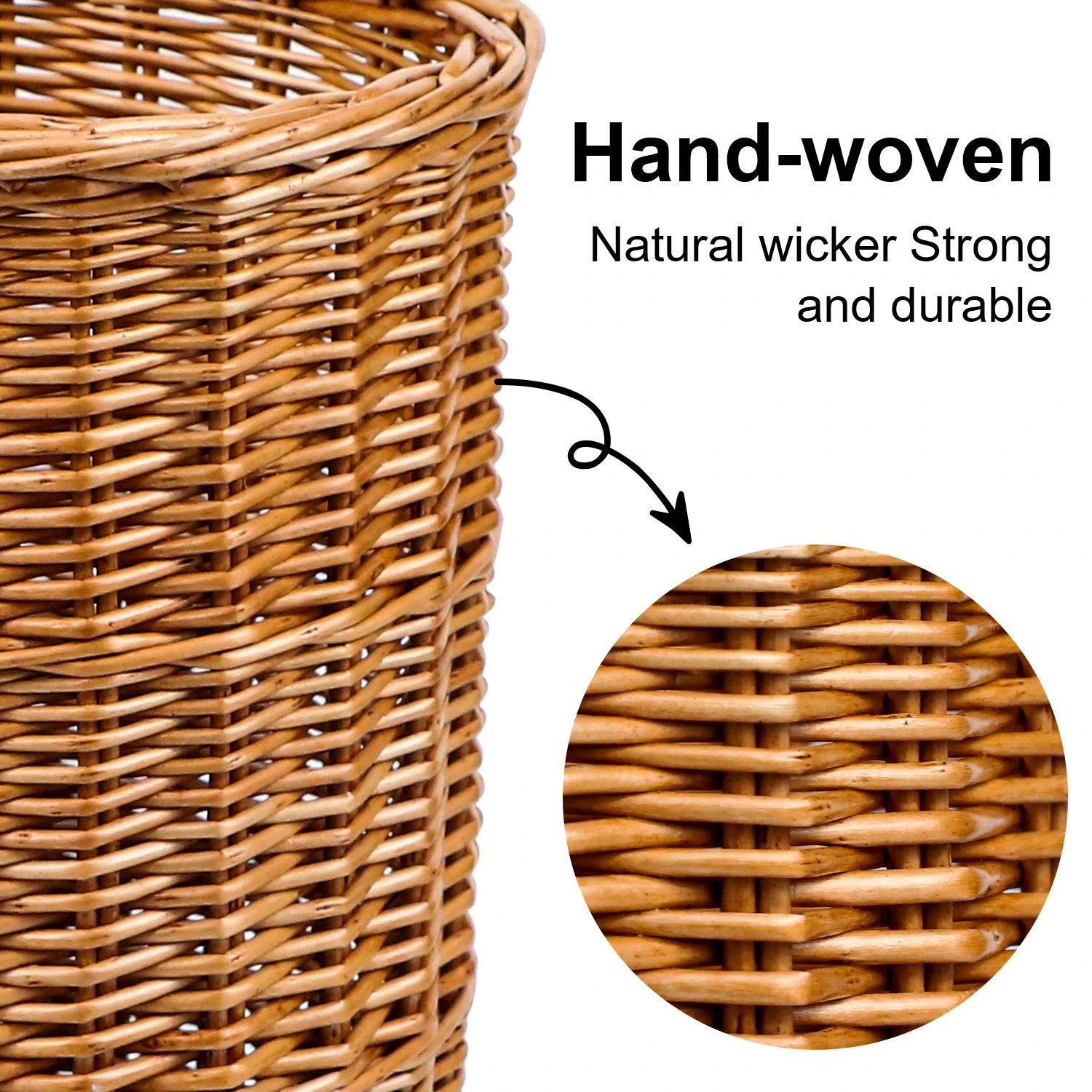GL Home Decoration Wholesale Natural Wicker Woven Basket Bathroom Storage Laundry Basket