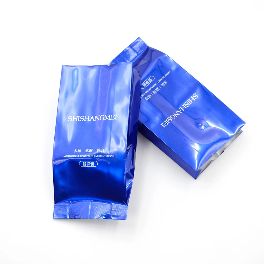 Sealed Plastic Bag on the Back Central Back Sealing Pouch Laminating Aluminum Pillow Bags Side Gusset Cosmetic Pouch Bag Package