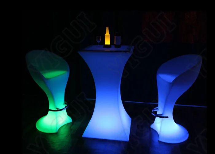 High Bar Table Party Illuminated Led Cocktail Table For Events