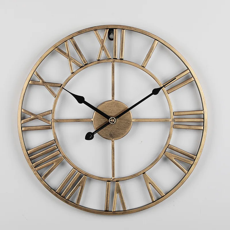 Customize Design Dig Roman Numerall Wall Clock Home Decoration Metal Wall Clock Household Modern Metal Wall Clock