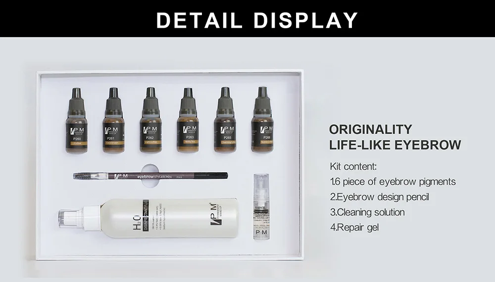 PMU BEAUTY оптовая продажа набор для перманентного макияжа микроблейдинга пигментный Набор бровей