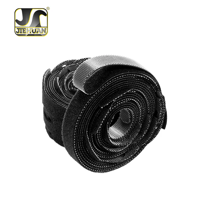 JIEHUAN  factory nylon eco-friendly plastic strong sticky hook and loop cable tie for Home storage