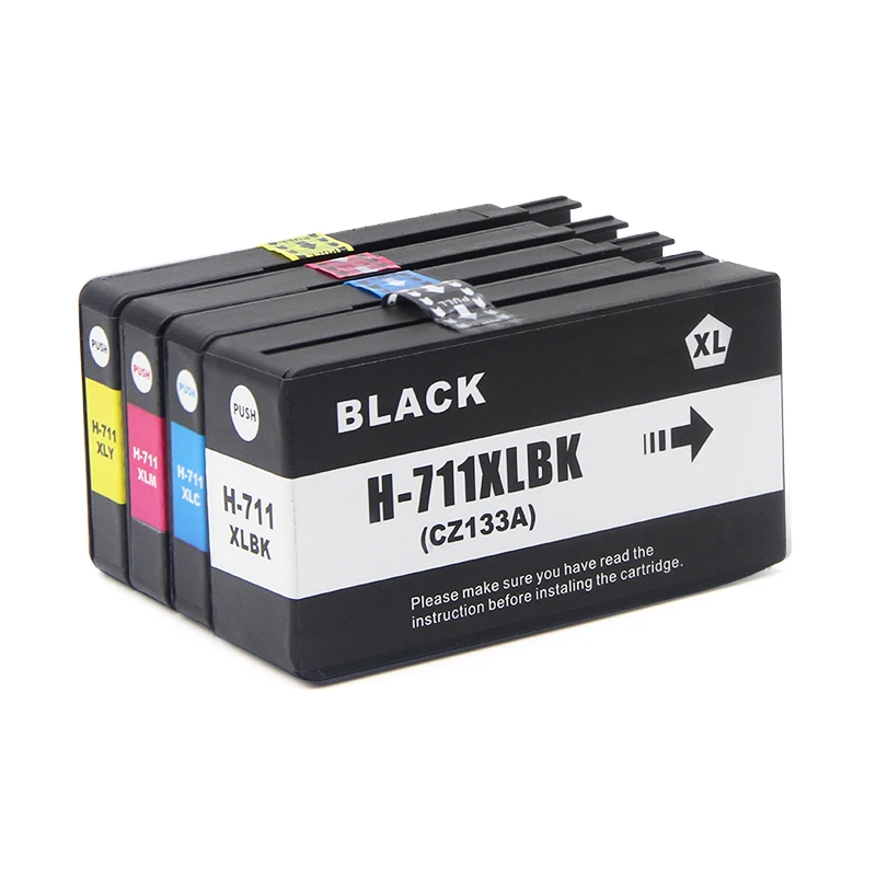  Supercolor 4 вида цветов для HP 711 100% новый чернильный картридж с полными чернилами принтера