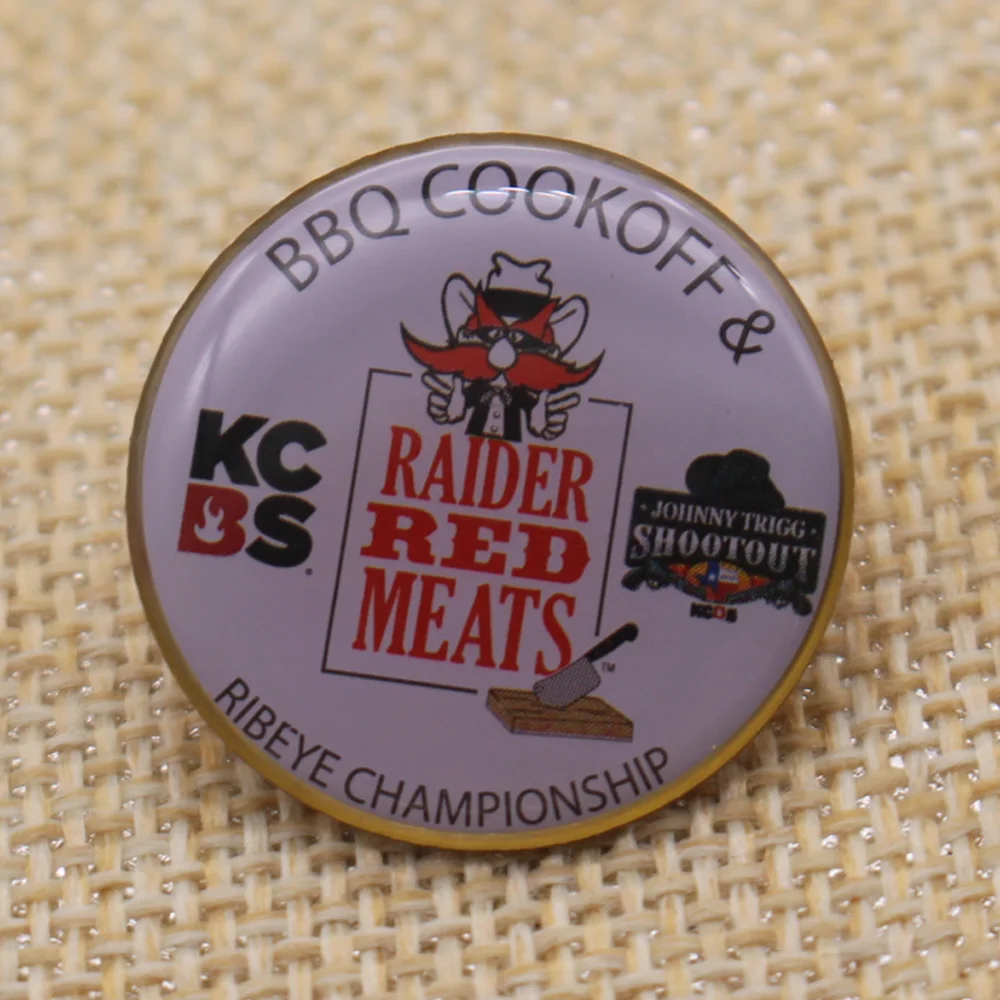 Custom Brass Metal Epoxy Dome Printing Badge Offset Printing Lapel Pin