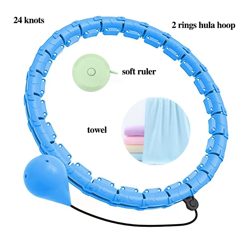 Snbo Low price waist smart massage fitness weight lose weighted smart hula ring hoop With Soft Ruler And Towel