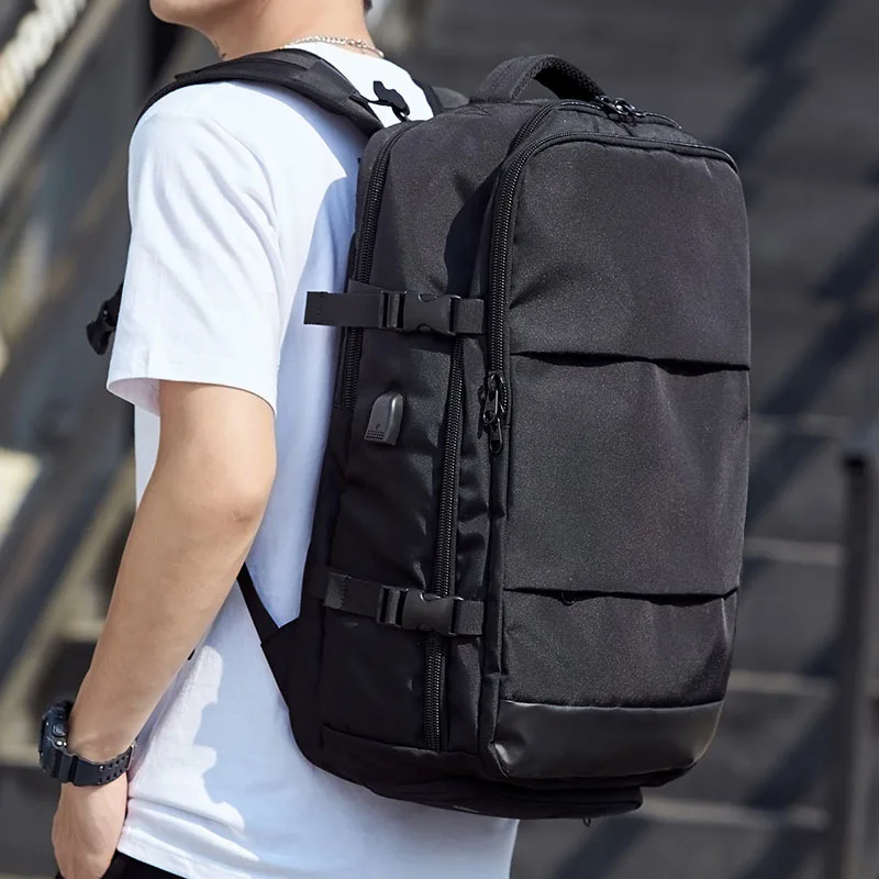 Large Laptop Backpack expandable Hiking Waterproof Outdoor Sport Rucksack Travel Backpack With USB Charging