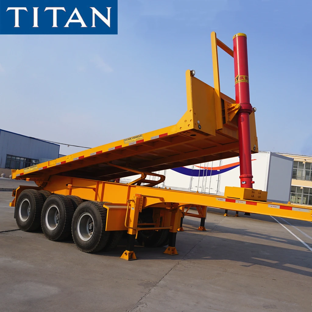 20ft container tipper semitrailer tipping container flatbed semi trailer
