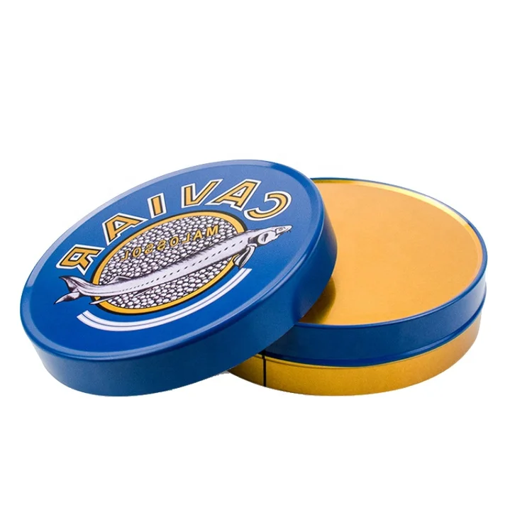 Оптовая продажа пустые пищевые металлические жестяные коробки банка для упаковки консервных продуктов икра производитель пищевых банок на
