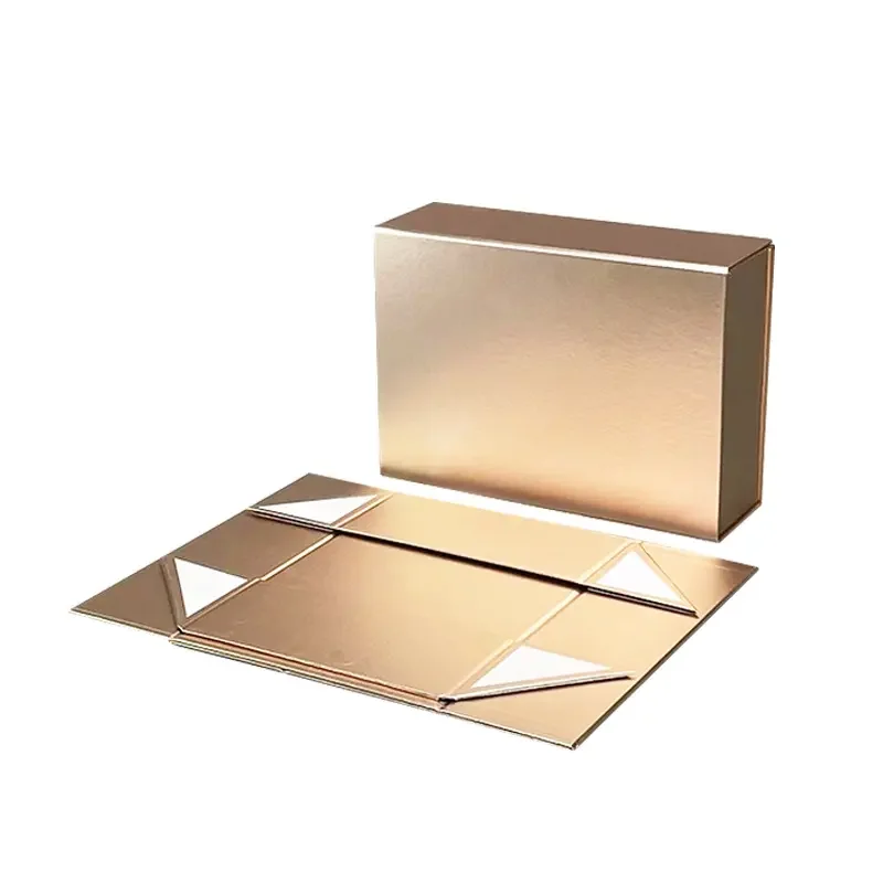 High quality Custom rigid gift box packaging collapsible luxury magnetic folding paper box