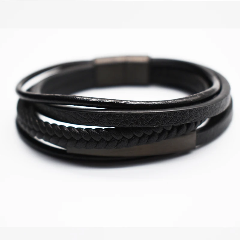 BMZ 2023  punk Hip-hop hot sell multi options leather bracelet new