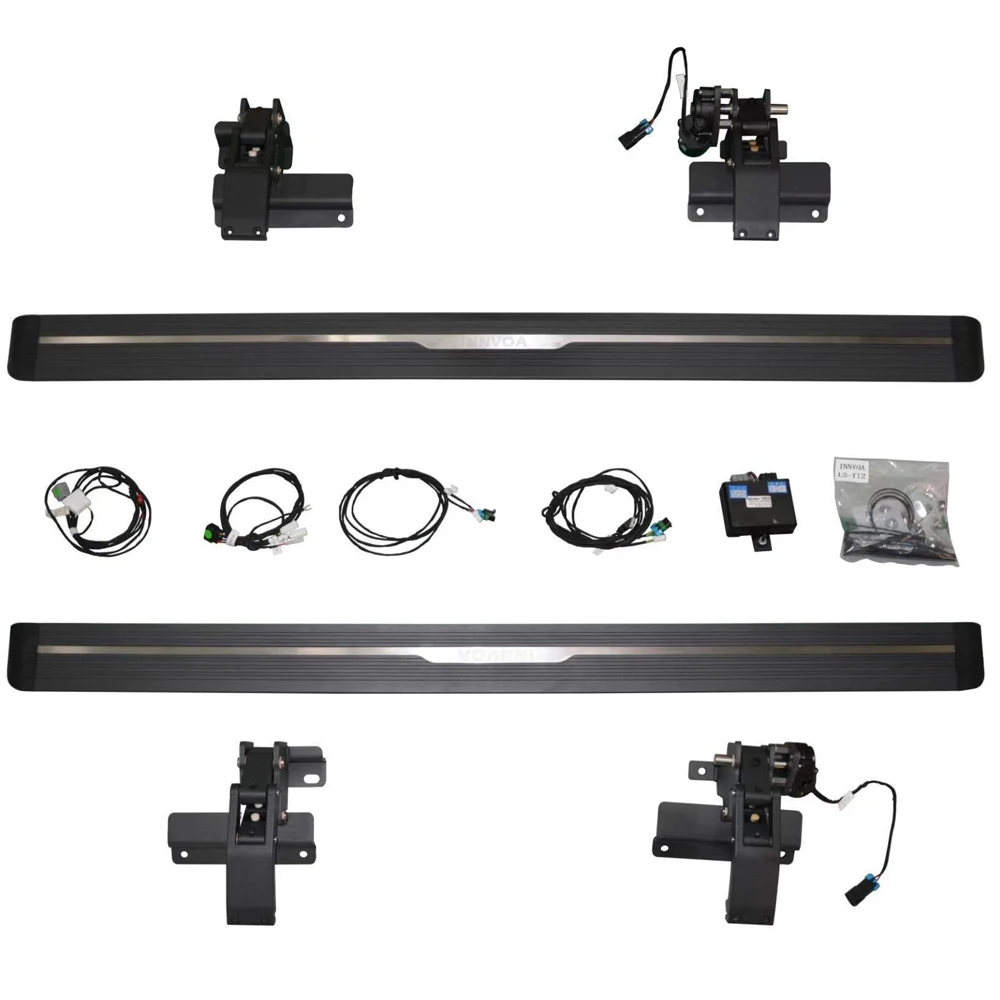 Black Electric Running Boards for 2016 Jeep Wrangler Chevy Truck GLE 63 Coupe Landrover Defender TD5