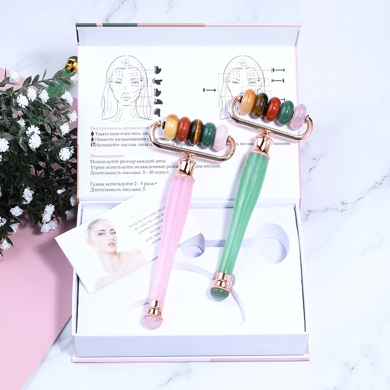 Neck Skin Care Tools Face Massager Roller Gua sha Jade Store Scraper Roller Massage For Facial Gouache Lift Body Slimming Guasha