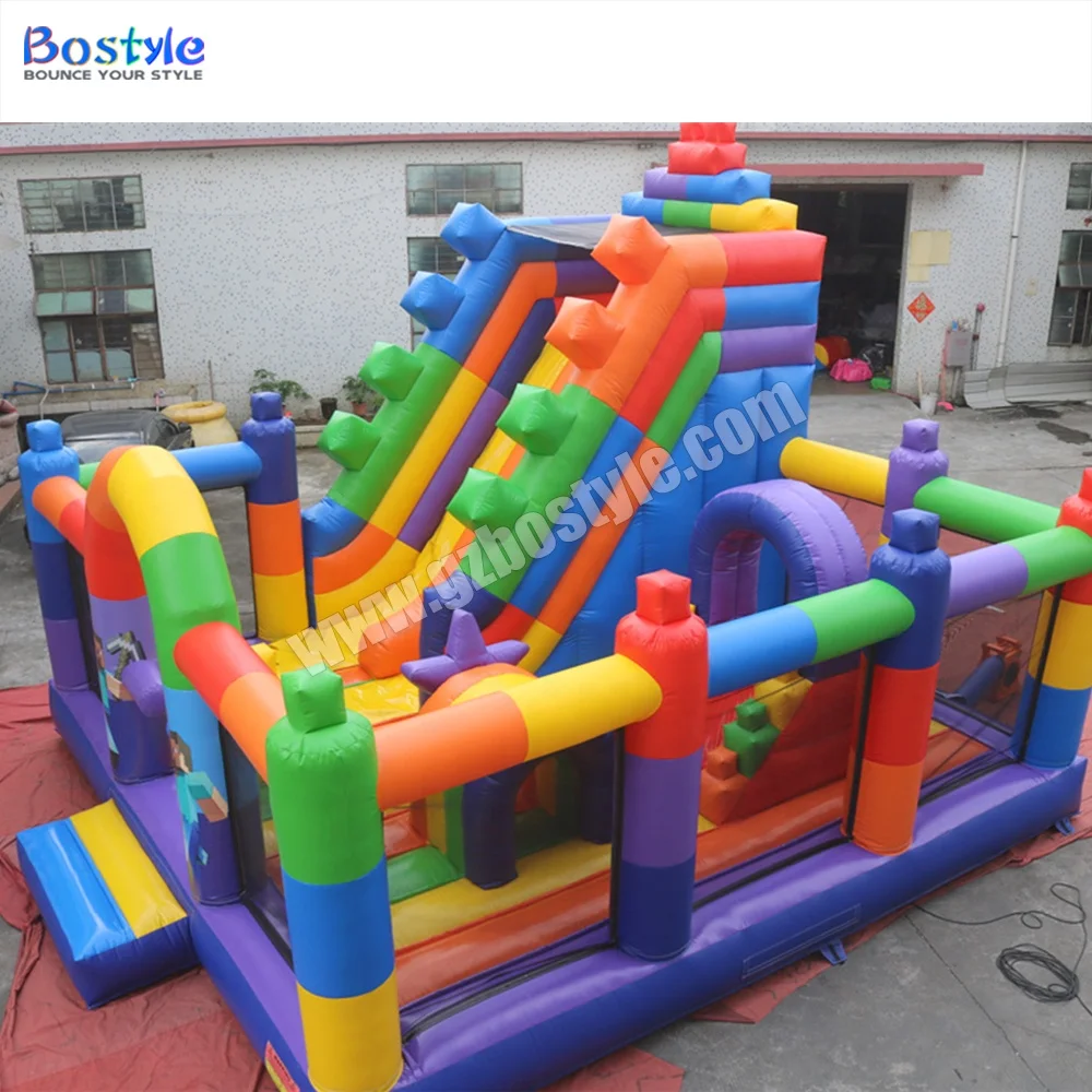 Customized Large amusement park bouncy castle commercial inflatable playground outdoor inflatable fun city for kids