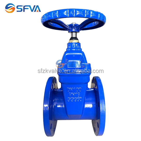 DIN F4 PN16 Ductile iron resilient seat cast iron water gate valve