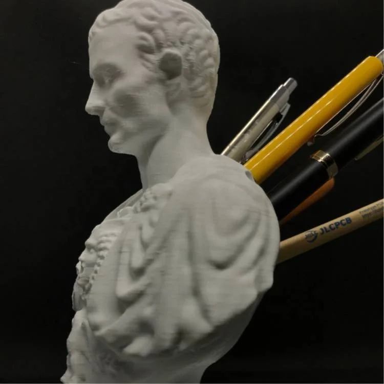 Factory Direct Sales customized various styles acrylic school office penhold Art Decoration Statues of famous people sculpture
