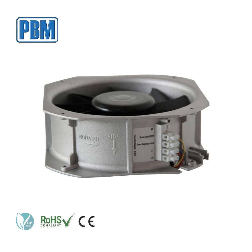 DC Exhaust Fan EC Motor Ventilation Components for Air Handing Units