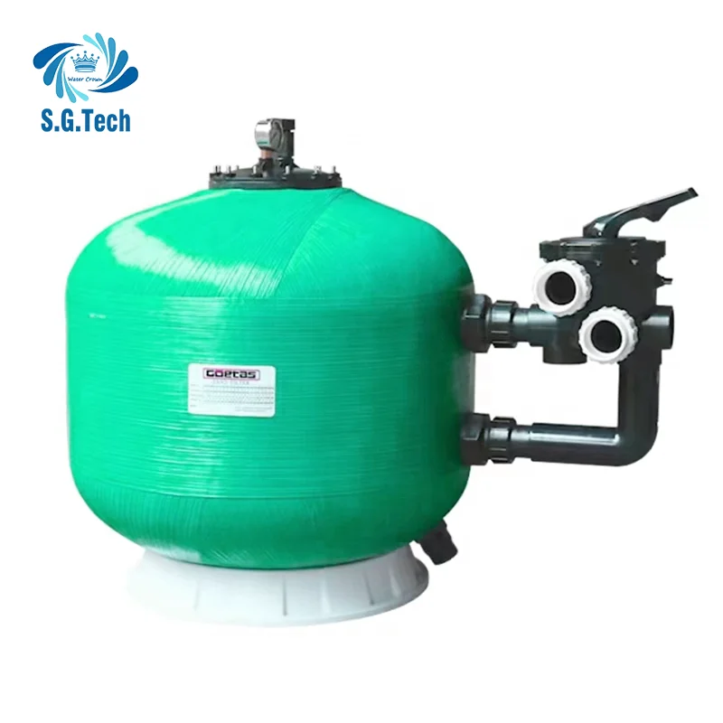 Water Crown High Quality Top/Side Mounted Sand Filter Tank High Quality Swimming Pool Filters