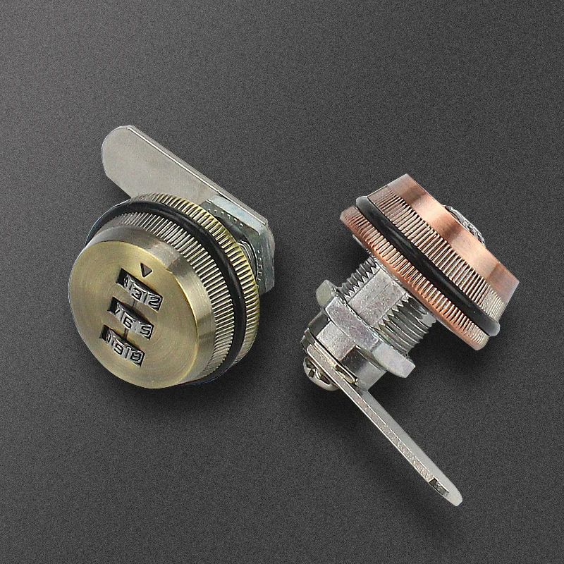 Digital password cam lock 3-digit combination smart zinc alloy drawer cabinet door wheel dial lock