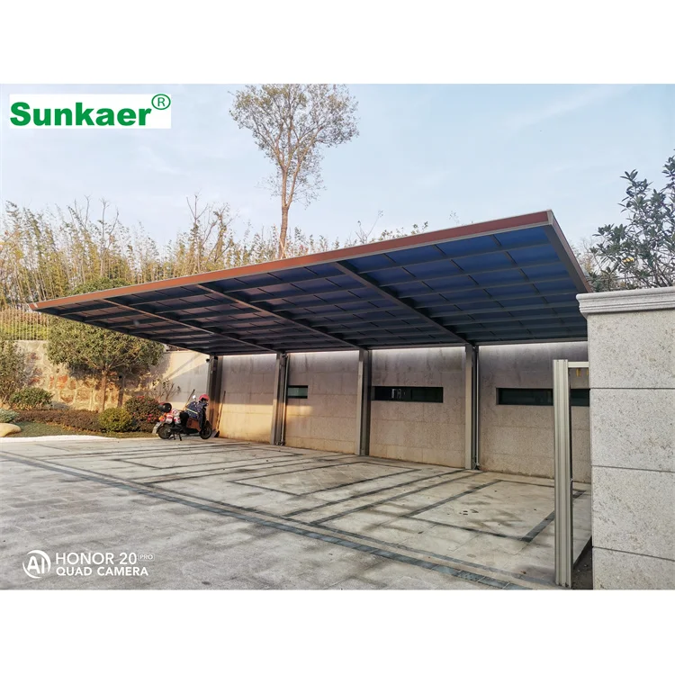 New design car parking shed Aluminium Single Carport Polycarbonate Canopy Roof canopy for car garage awning