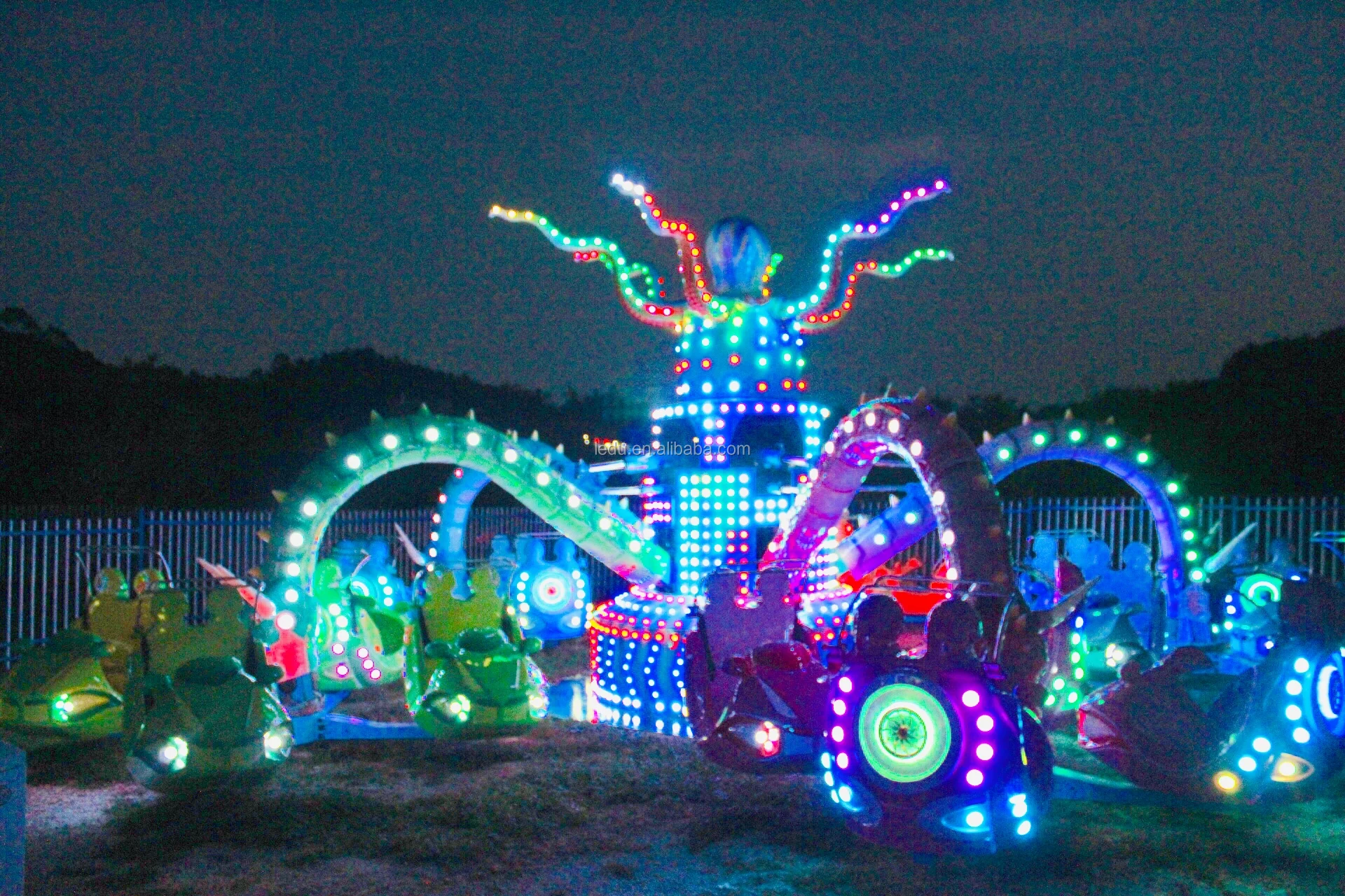 Fairground Theme Park Attraction Rotary Amusement Park Manufacturer Big Rotary Octopus Ride
