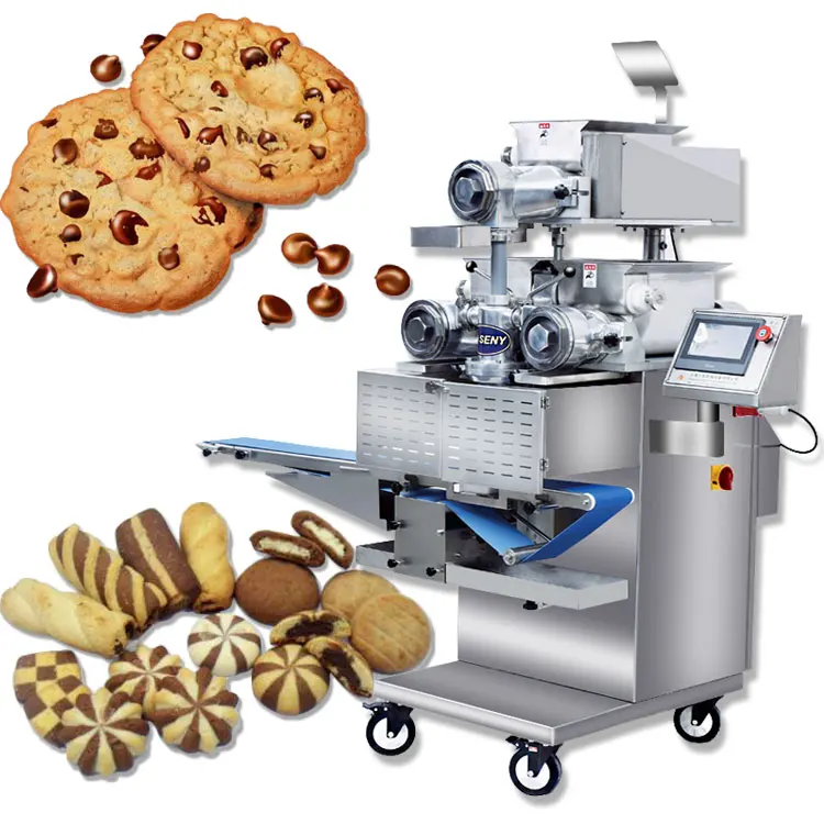 Manufacturer Multifunctional Automatic Encrusting Stuffed Cookie Chocolate Cookies Making