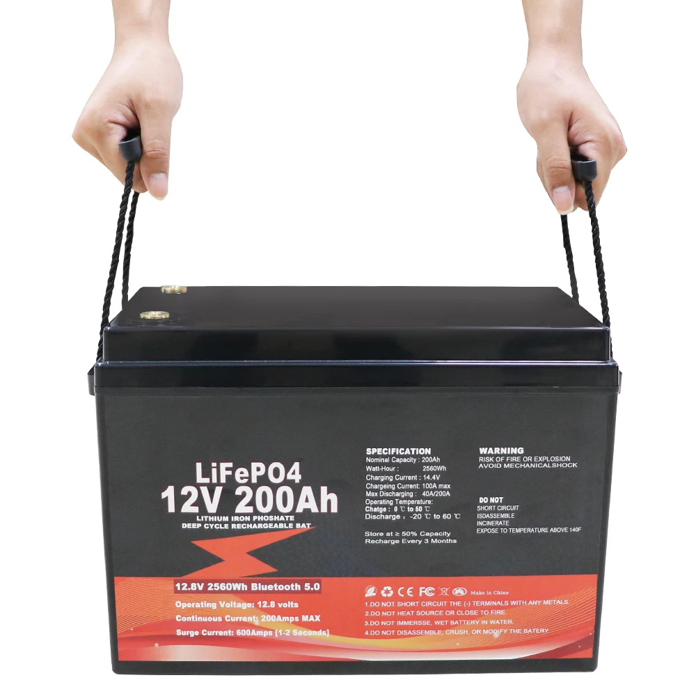 Original Factory Man Manufacture 12V Lifepo4 Battery 12.8V 200Ah Marine Standby Electric Vehicle Energy Storage Battery