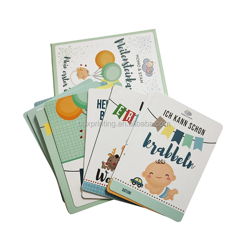 Прямая поставка 2021 Новый Дизайн Красочная офсетная печать картонная бумага пользовательские детские карты