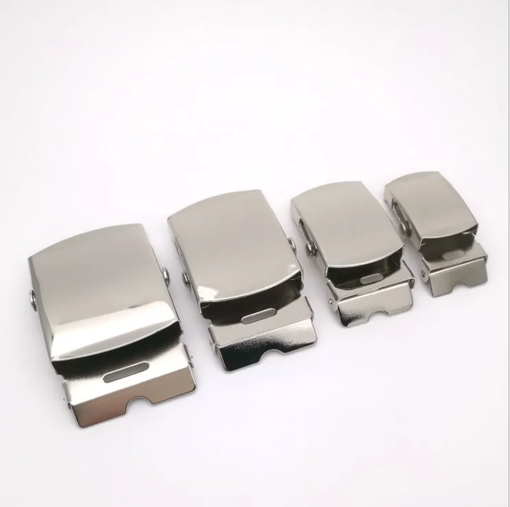 Custom Belt Buckle Hardware Silver Color 35mm Square Head Iron Webbing Belt Buckle and Tips for Webbing Belt