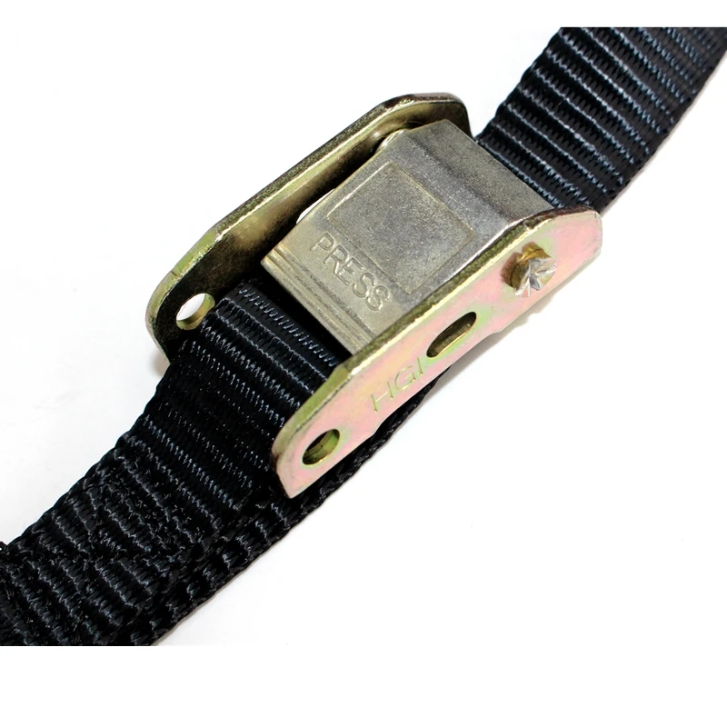 High quality 1inch 6ft 12ft motorcycle cam buckle locking tie down strap soft loops with S hooks