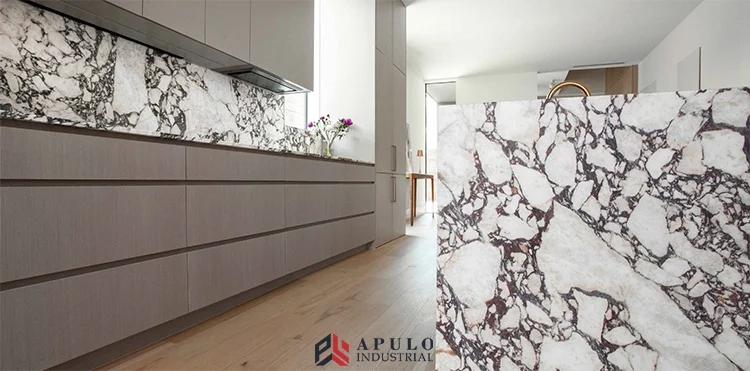 Luxury Calacatta Viola White Marble with Purple Vein Slabs For Kitchen Countertop And Bathroom