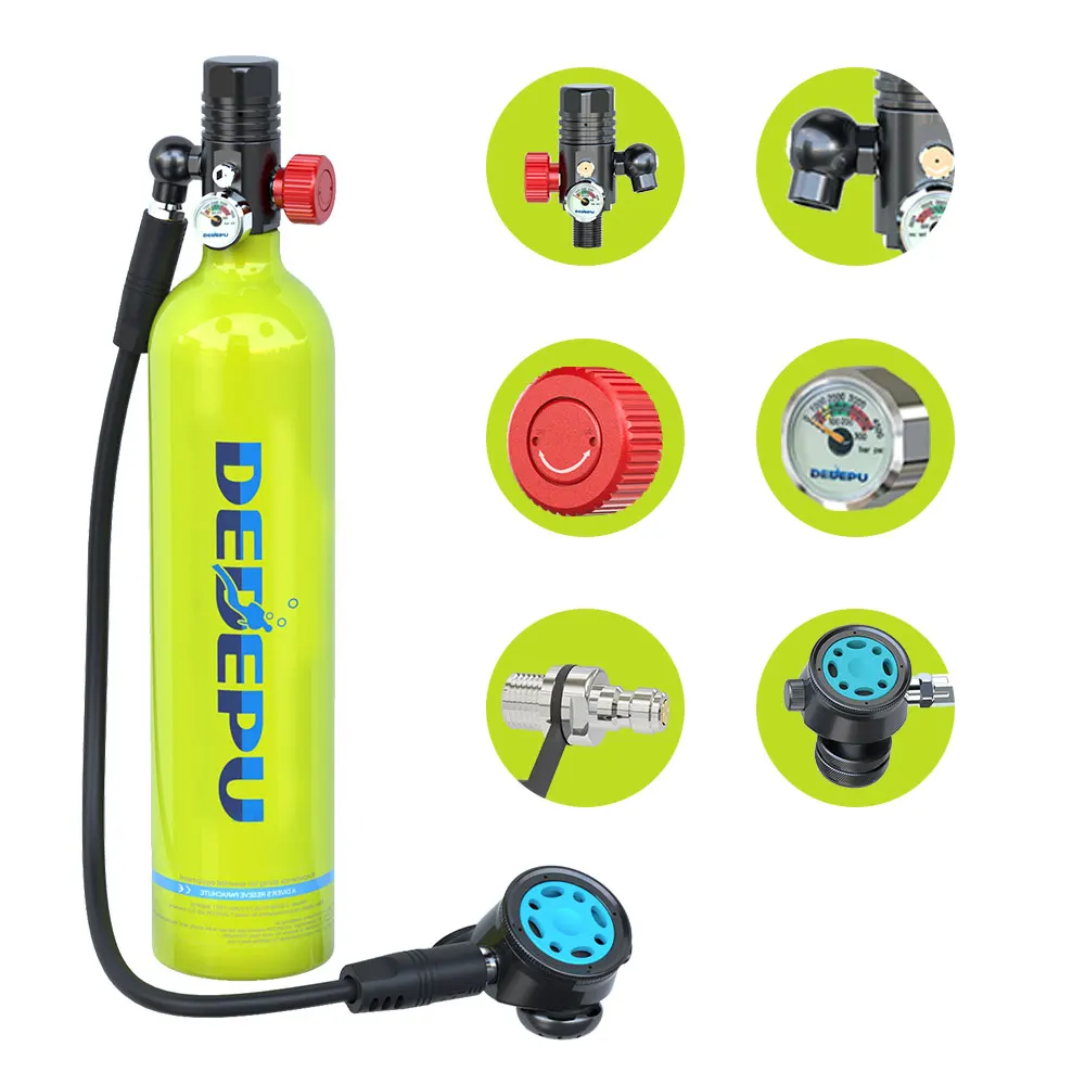 DEDEPU Free breath under water within 12M for 25minutes Spare air cylinder equipment diving tank supplier in china