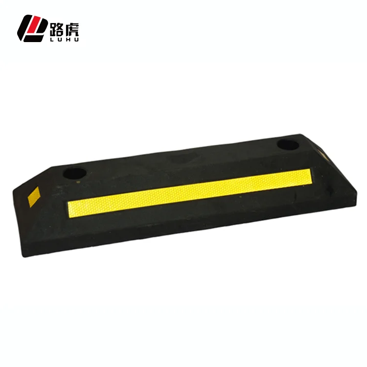 Wheel Stopper garage vehicle parking car tire Stopper heavy Rubber plastic single side Wheel Stopper