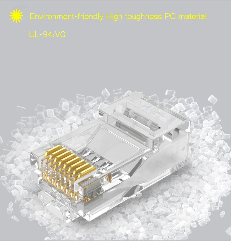 Заводская распродажа Trade Assurance 8 pin-8 ядро 8p8c utp ftp cat6 cat5 экранированный разъем