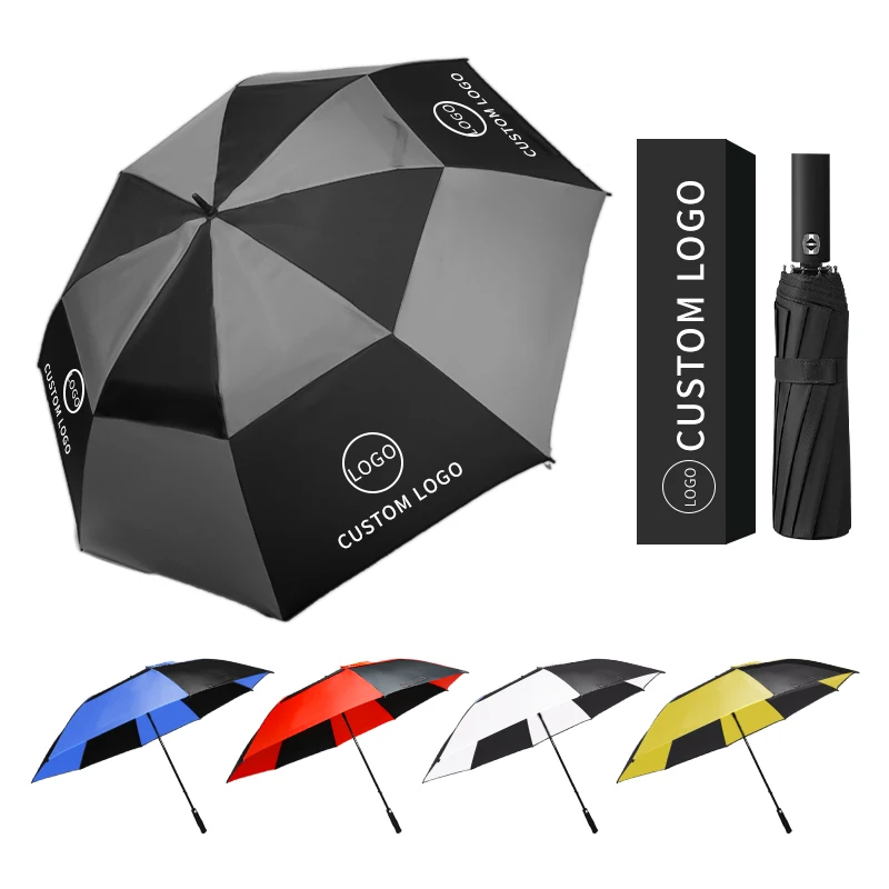 Wholesale 21 Inch 8k Plastic Handle Straight Umbrellas Cheap Clear Windproof Folding Umbrella for the Rain with Logo