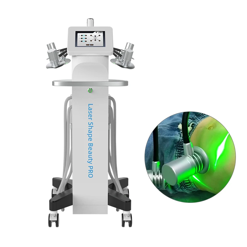 6d laser 532nm wavelength body contouring cryo cold red green light weight loss 532nm green laser machine with cryo EMS plates