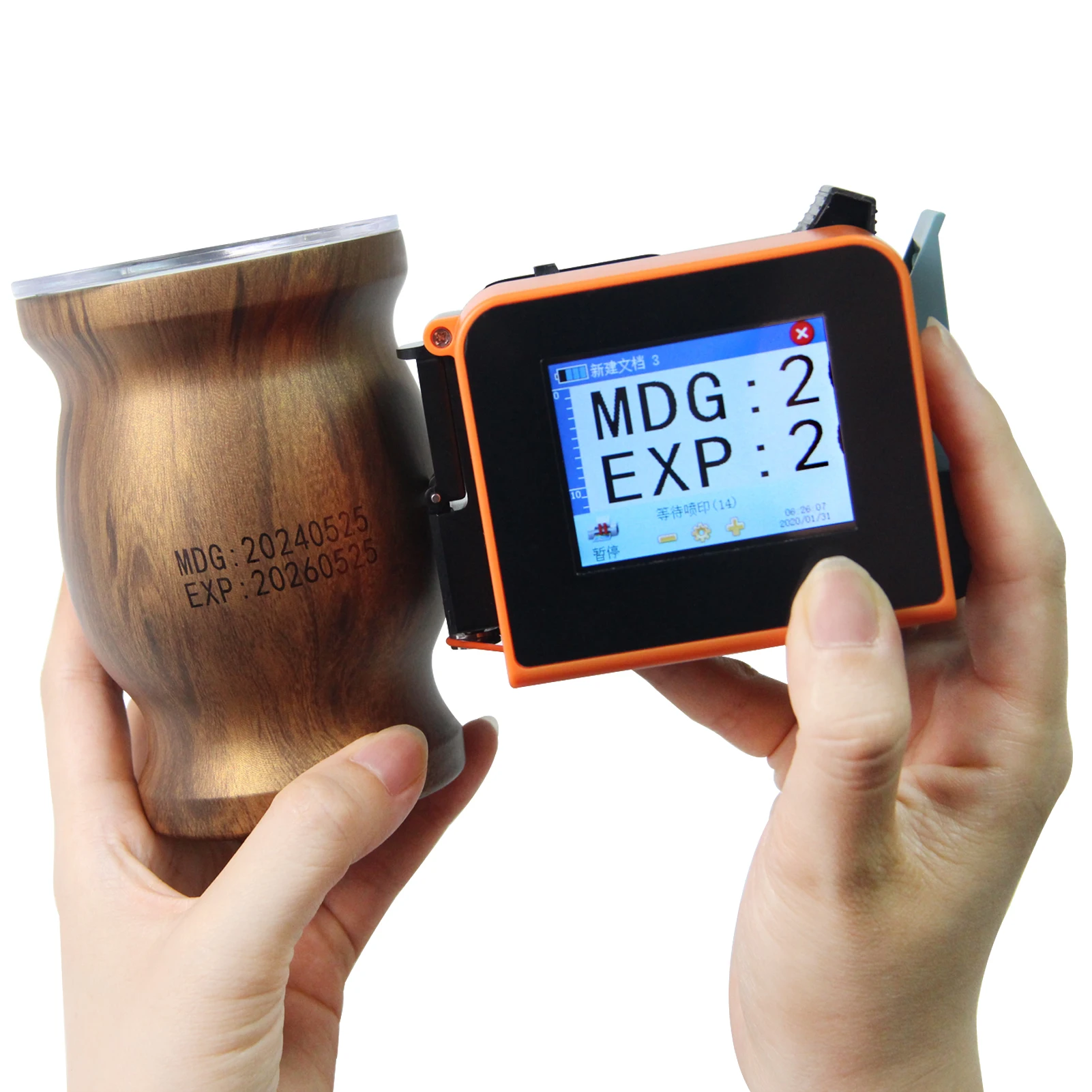 Handheld Touch Screen Label Inkjet USB QR Printer